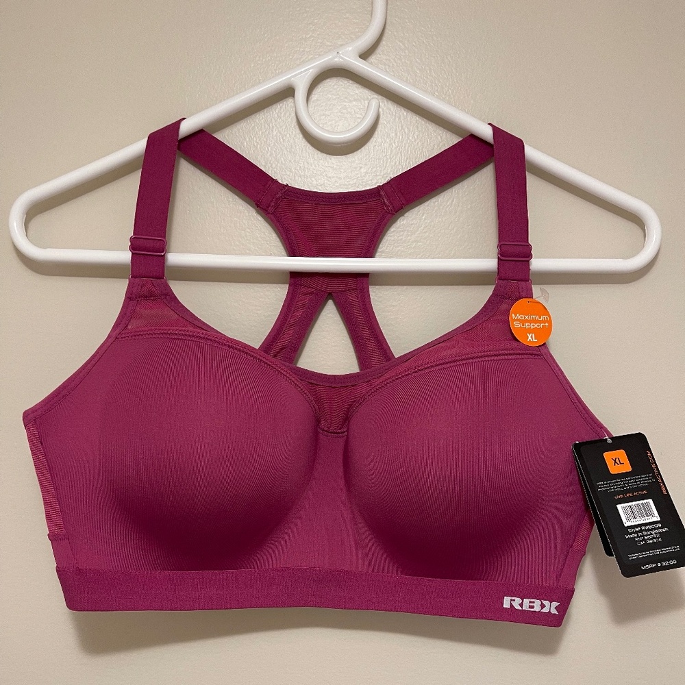 RBX Mauroon Sports Bra XL NWT